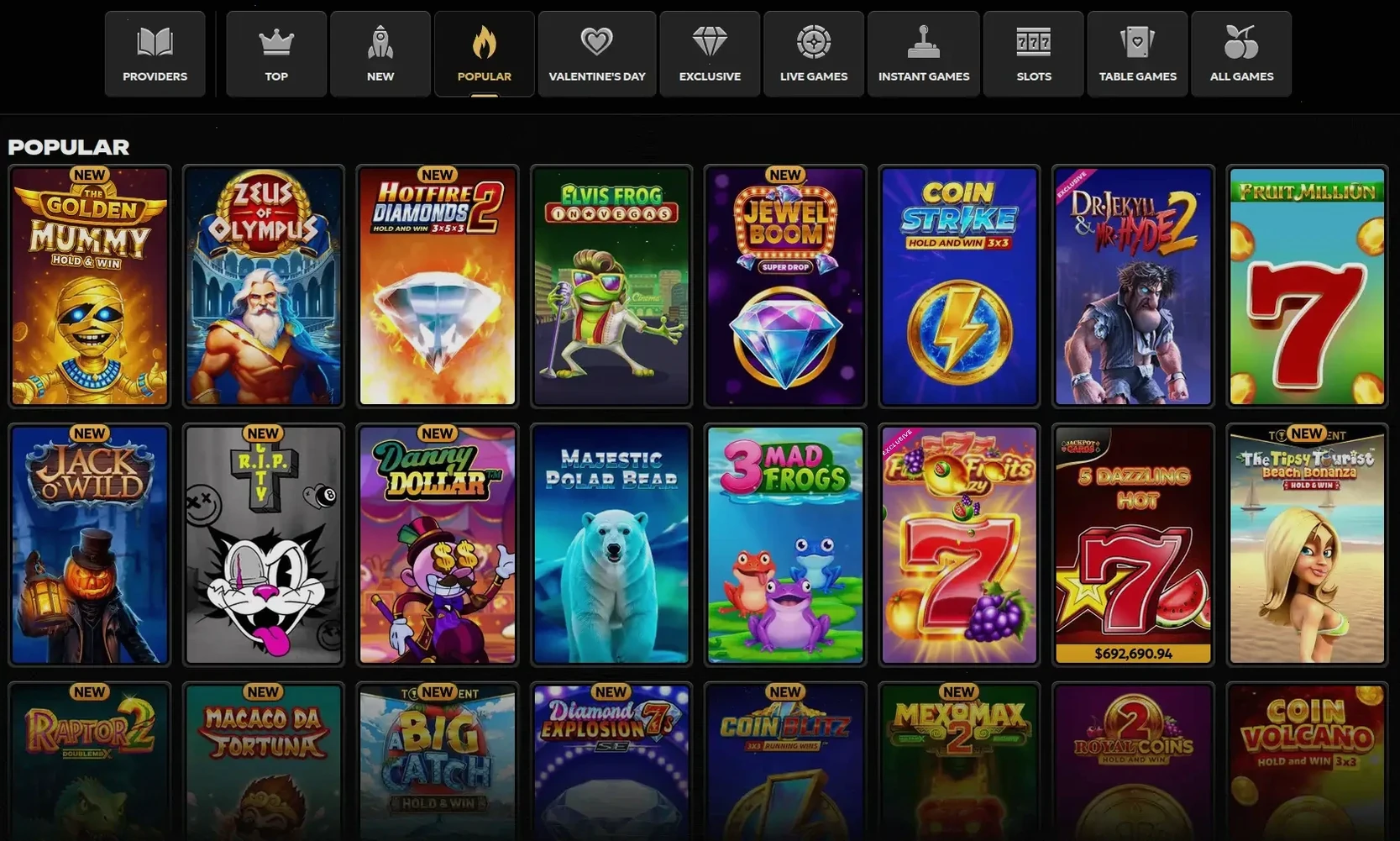Felixspin Willkommensbonus und Freispiele Übersicht